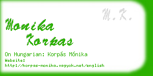 monika korpas business card