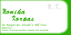 monika korpas business card